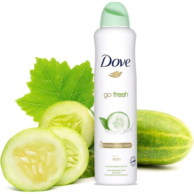 Duo Déodorant Spray Antiperspirant Concombre et Green Tea - 250mlx2