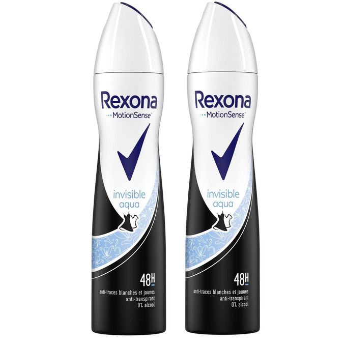 Spray Anti-transpirant Invisible Aqua 48h -paquet de 2 X 200ml