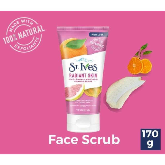 Scrub Désincrustant au Citron Rose et Mandarine, Peau Radieuse - 170g