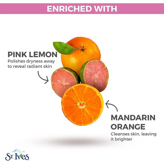 Scrub Désincrustant au Citron Rose et Mandarine, Peau Radieuse - 170g