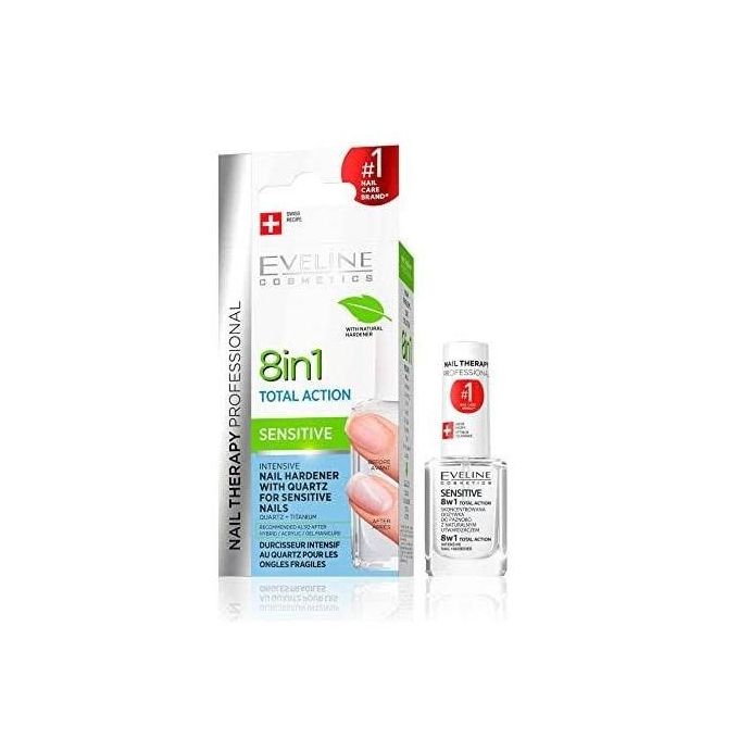 Nail Therapy, Total Action 8 in 1 pour Ongles Sensible - 12ml