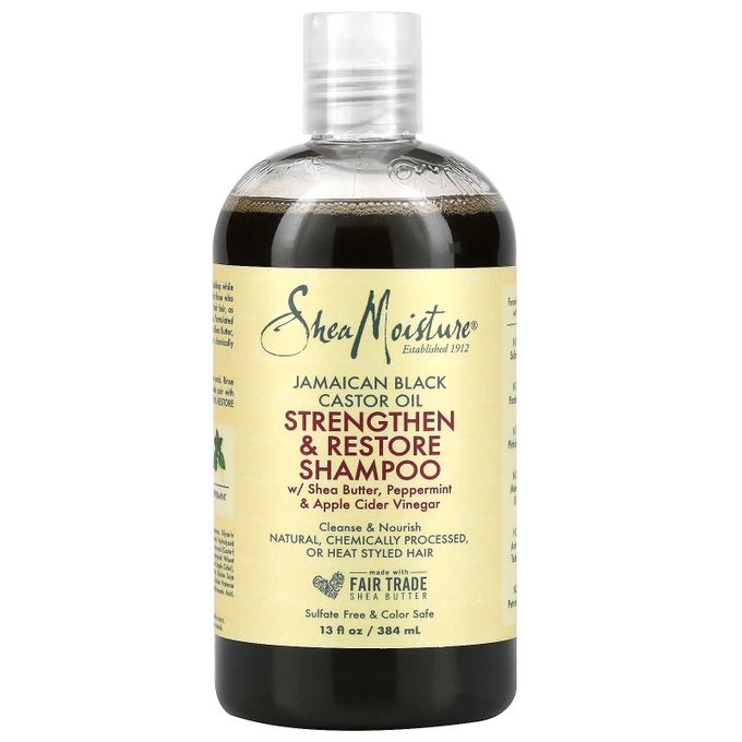 Huile de Ricin Noire Jamaïcaine, Shampooing Fortifiant et Réparateur