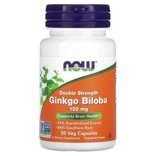 Ginkgo Biloba, Double Efficacité, 50 Capsules