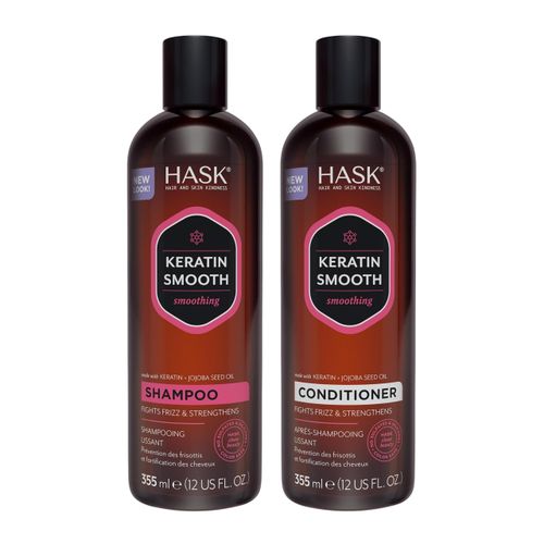 Shampooing & Conditionneur Keratin Smooth Lissage a la Kératine - Made in Usa - 355ml X2