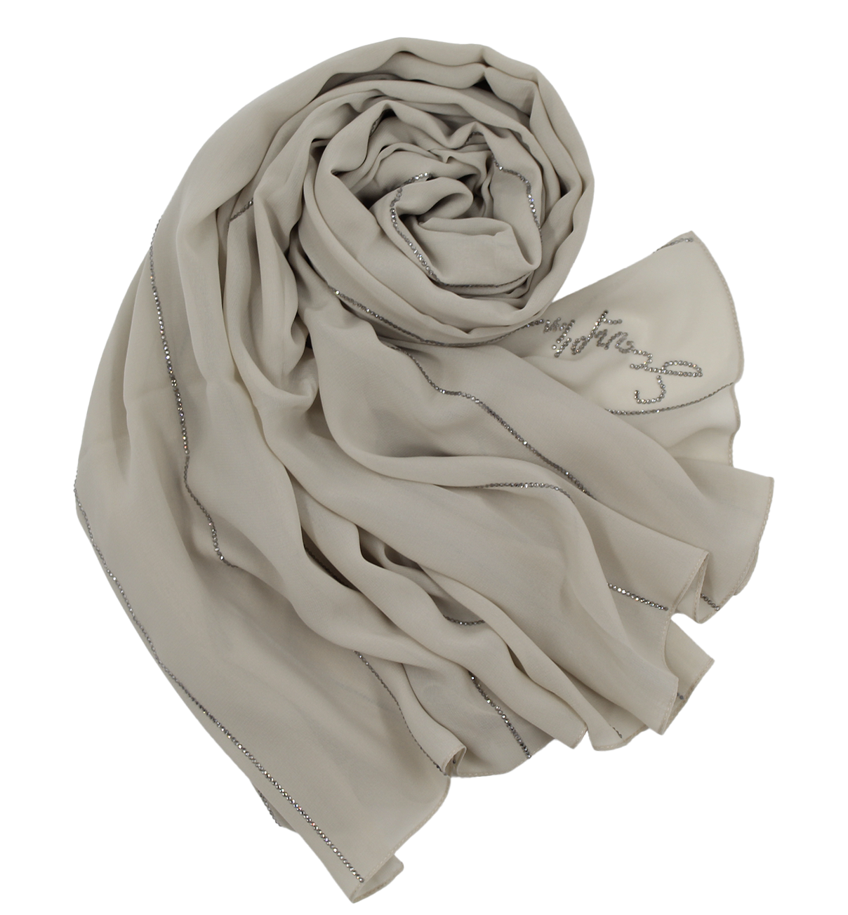 Châle Chiffon Strass 8 Lines 