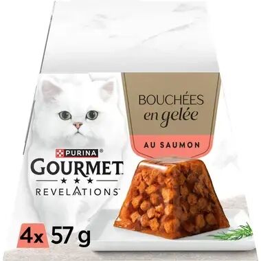 GOURMET® REVELATIONS® au Saumon - Bouchées en gelée. 4x57g
