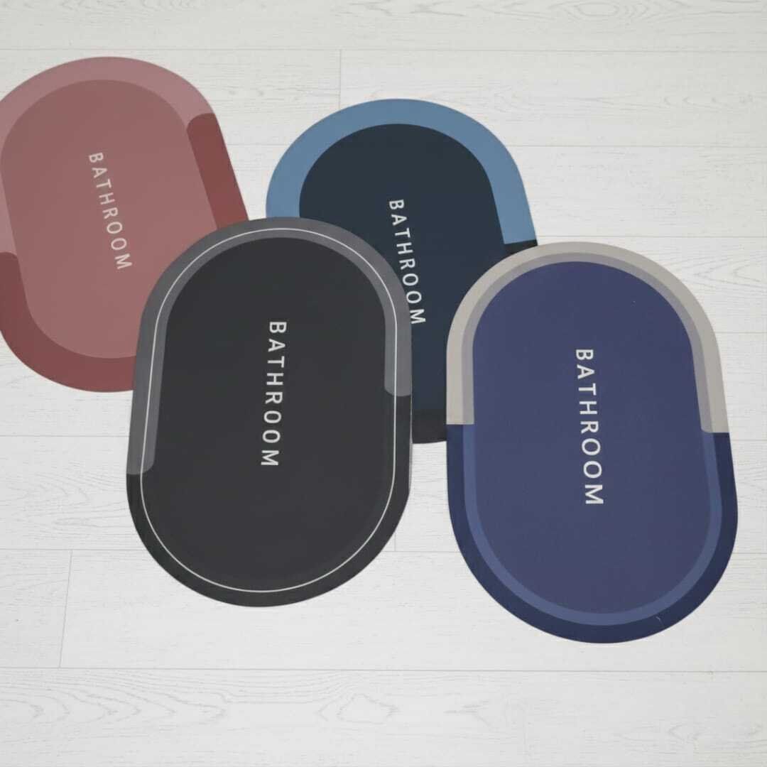 Tapis en caoutchouc -cuisine -maison et salle de bain. antidérapant à séchage rapide, super absorbant, fin, sadapte sous la porte, tapis de sol rectangulaire tendance et lavable-57cm/38cm- thumbnail 2