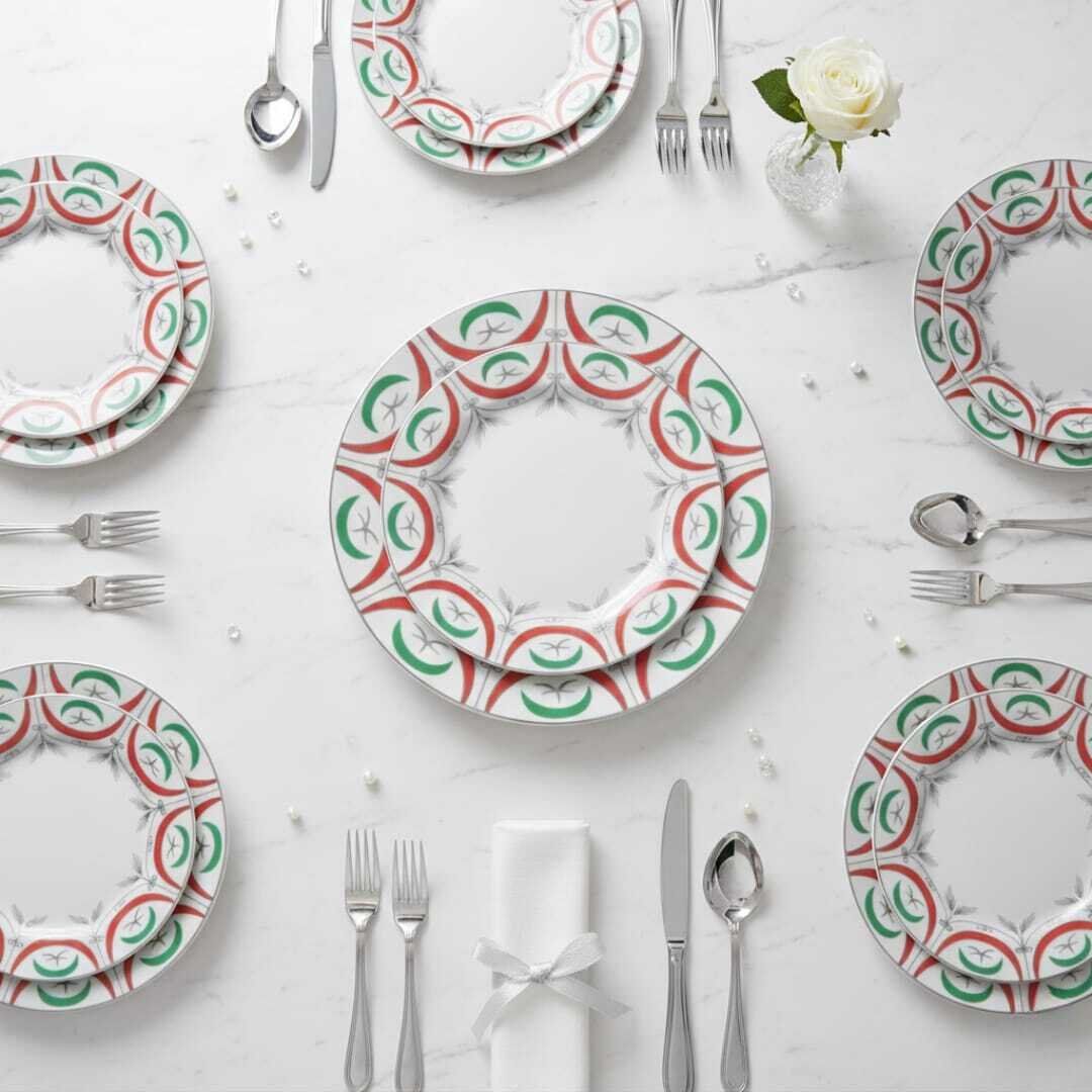 Service de table - AYA HOME - 36 pièces - Porcelaine de haute qualité - Détails raffinés- Chic et élégant-passe au lave vaisselle thumbnail 3