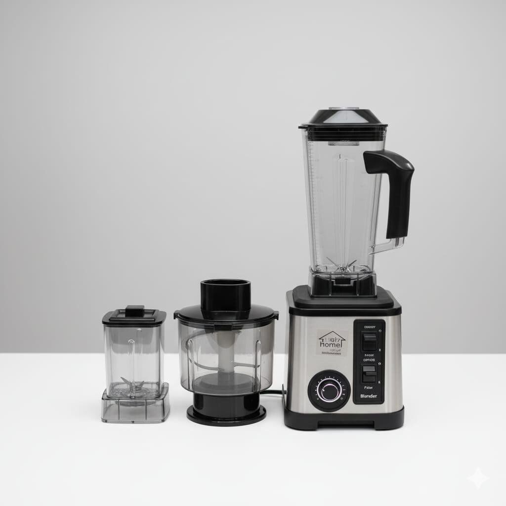 Blender -Hachoir &presse agrume 5 en 1 – Plexiglas flexible incassable – 2.5L – 1000W – Mixage, Hachoir & Jus thumbnail 3