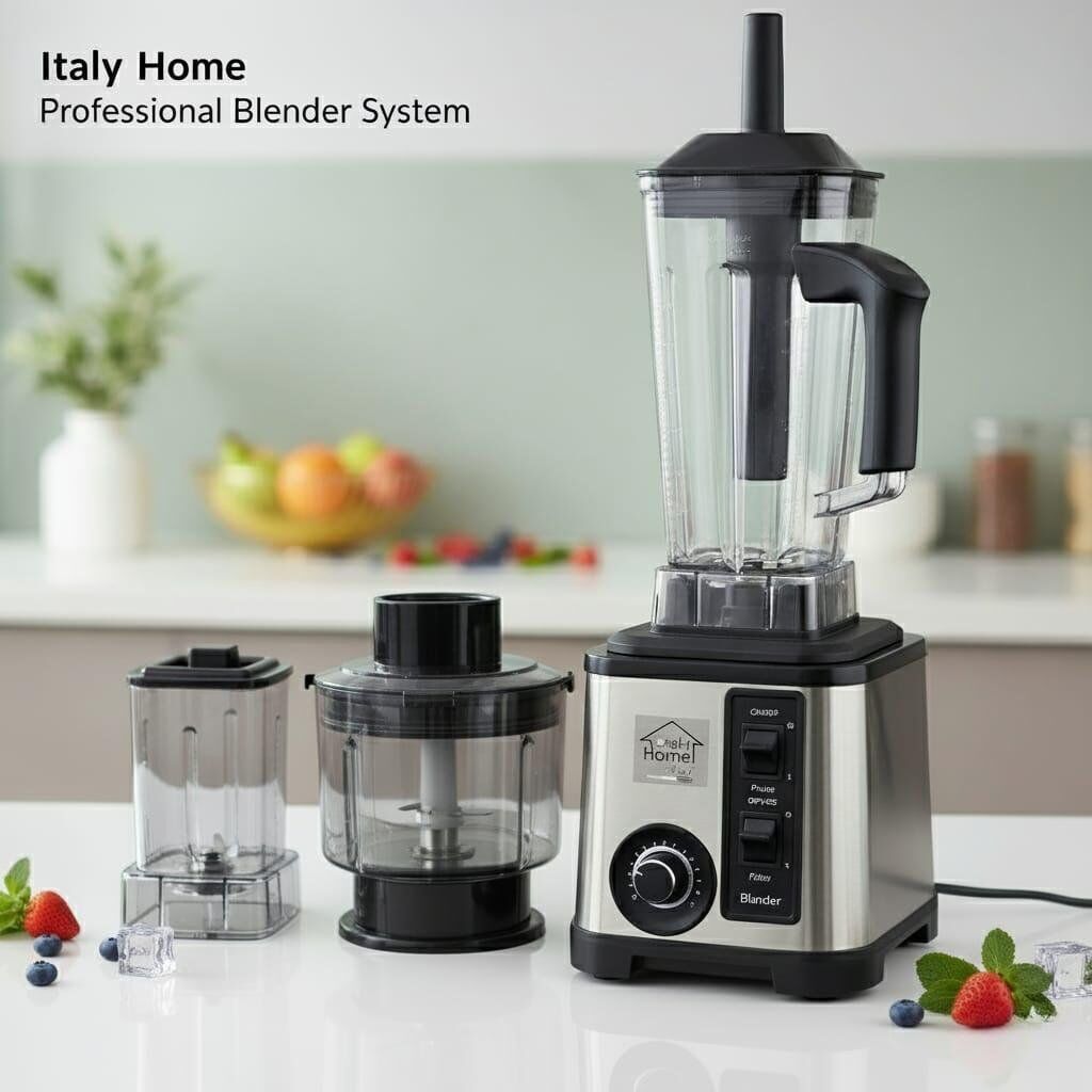 Blender -Hachoir &presse agrume 5 en 1 – Plexiglas flexible incassable – 2.5L – 1000W – Mixage, Hachoir & Jus thumbnail 4