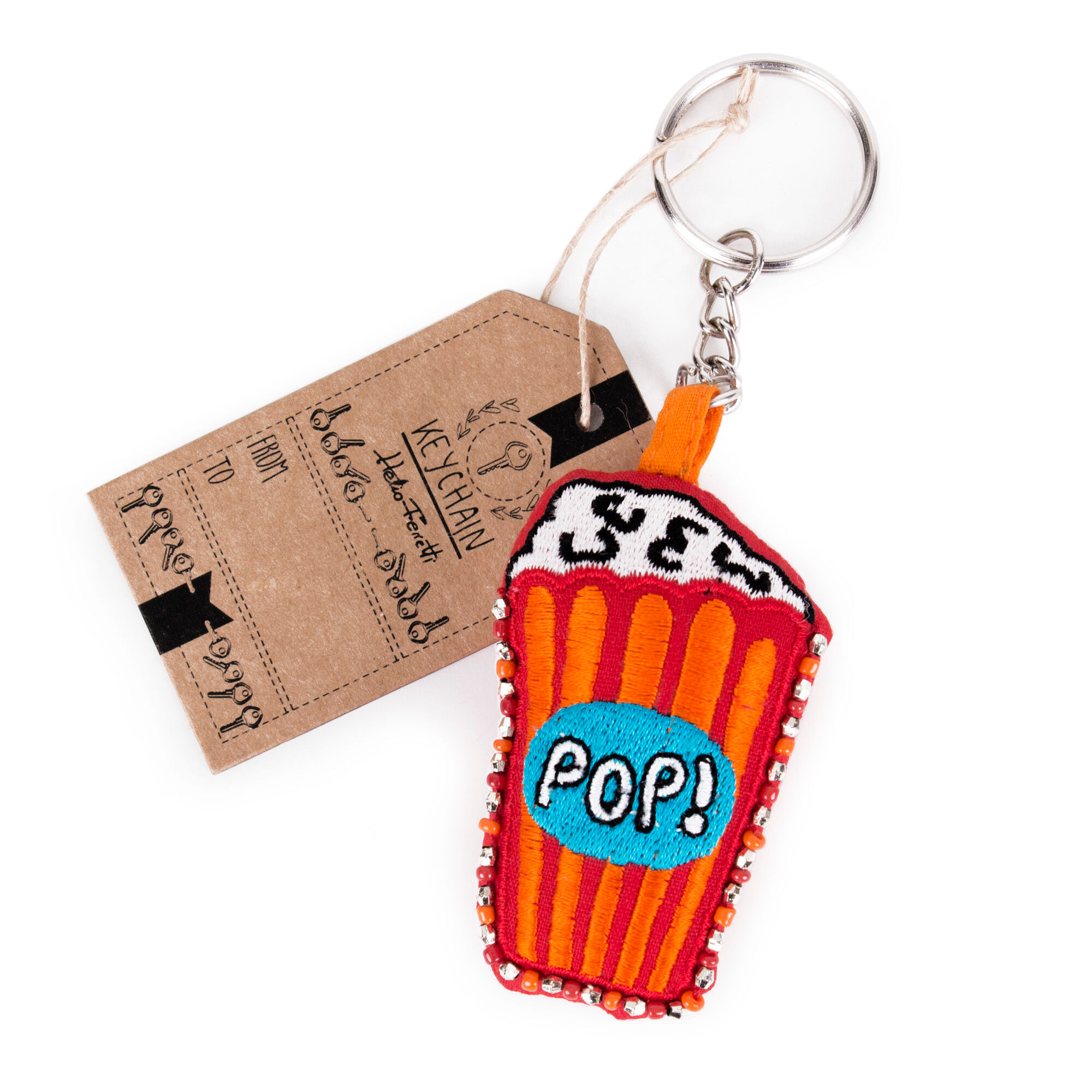 Boho Embroidery Key Chain-pop