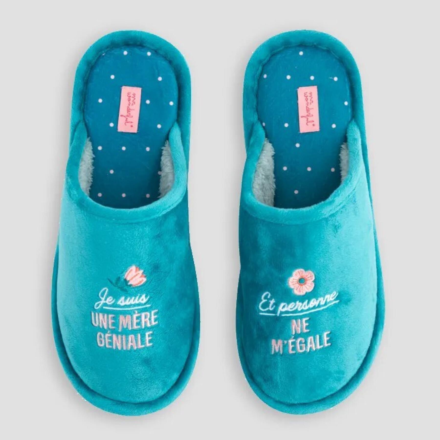 Chaussons - Je Suis Une Mère Géniale Et Personne Ne Mégale 39-41