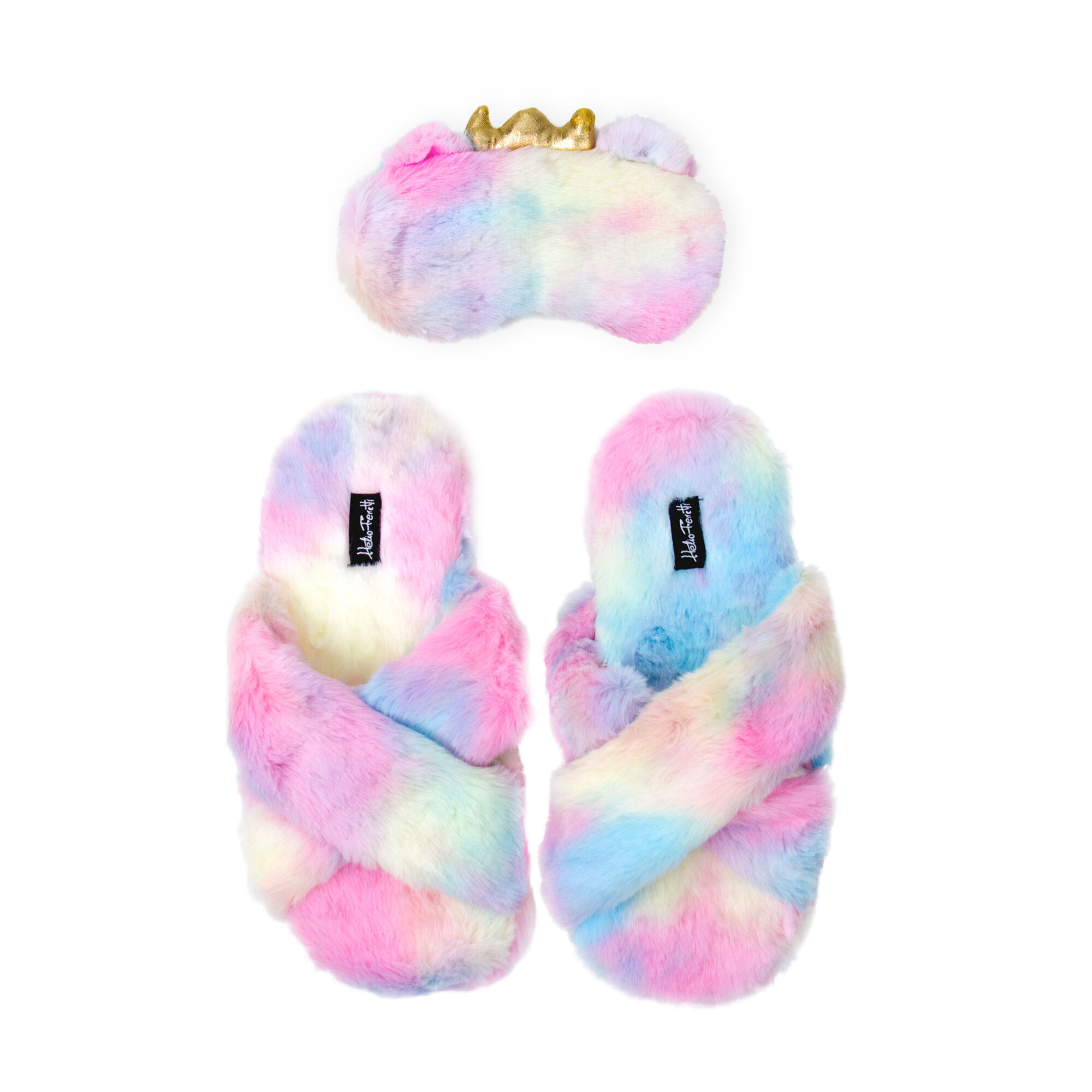 Slippers And Facemask Rainbow
