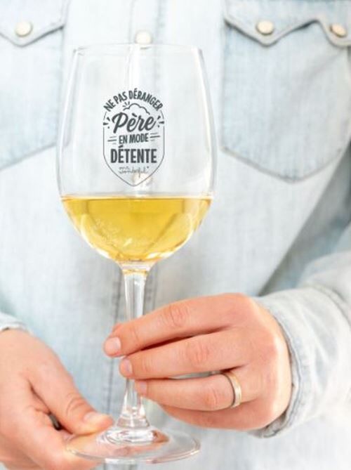 Verre à Vin - NE PAS DÉRANGER PÈRE EN MODE DÉTENTE