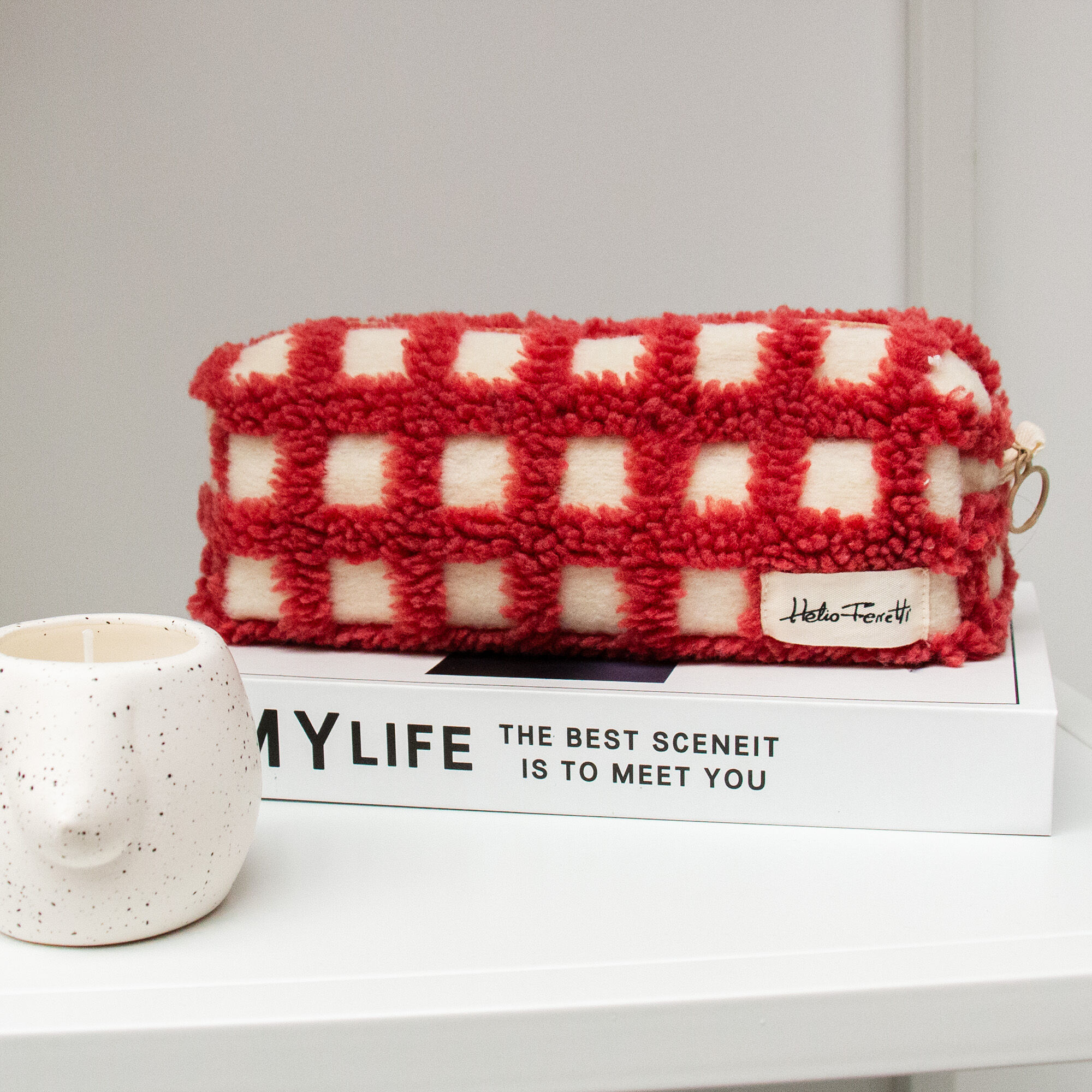 Red Vichy Pencil Case