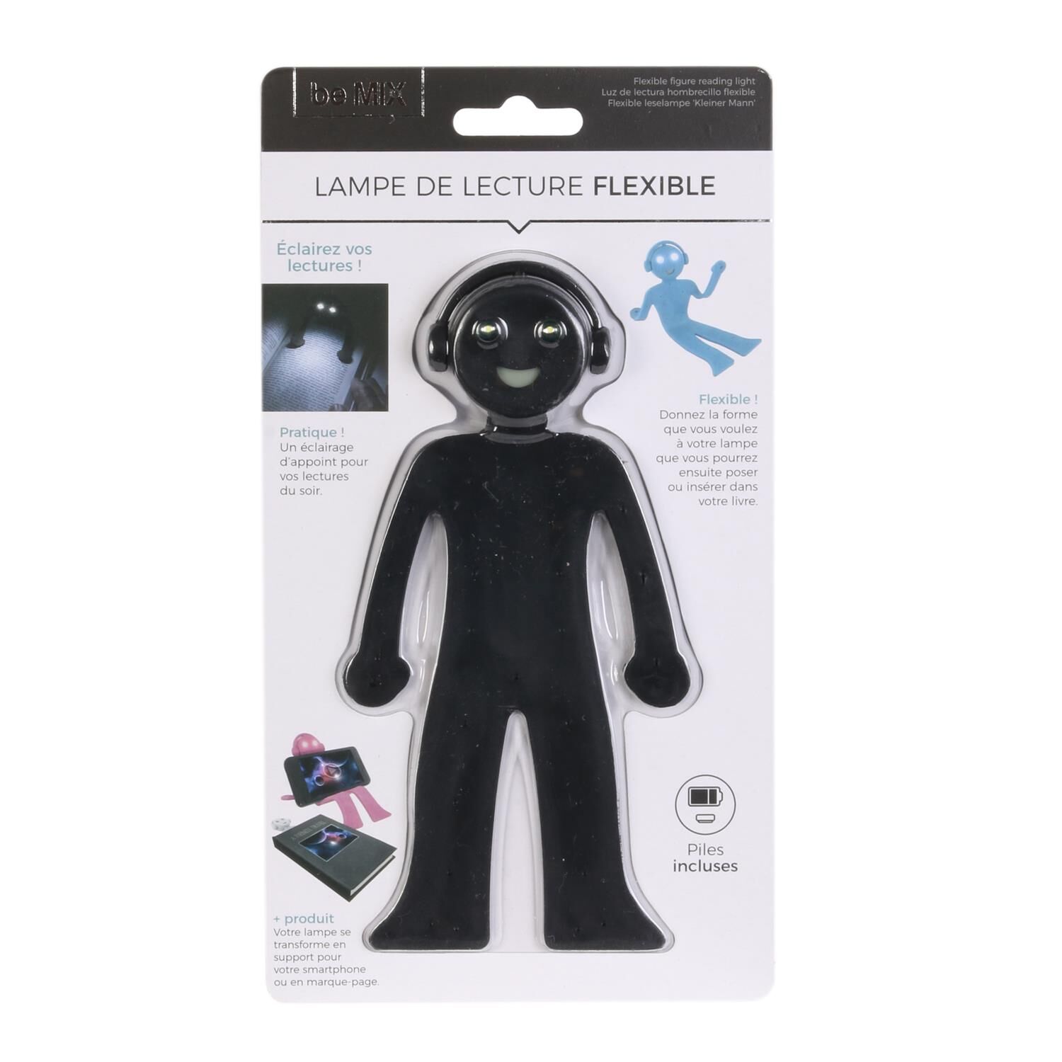 Lampe De Lecture Bonhomme Flexible-noire