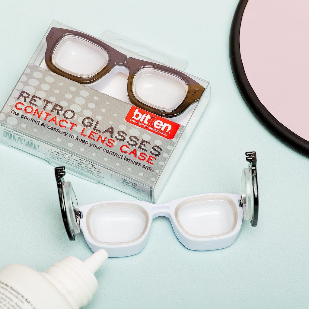 Retro Glasses-etui Pour Lentilles