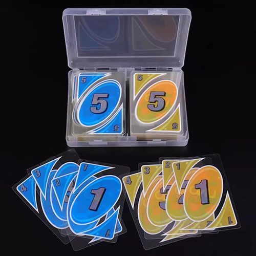 Jeu de Société UNO H2O en Plastique PVC Transparent pour Enfant, Cartes à Jouer, imperméables, Cadeaux dAnniversaire thumbnail 4