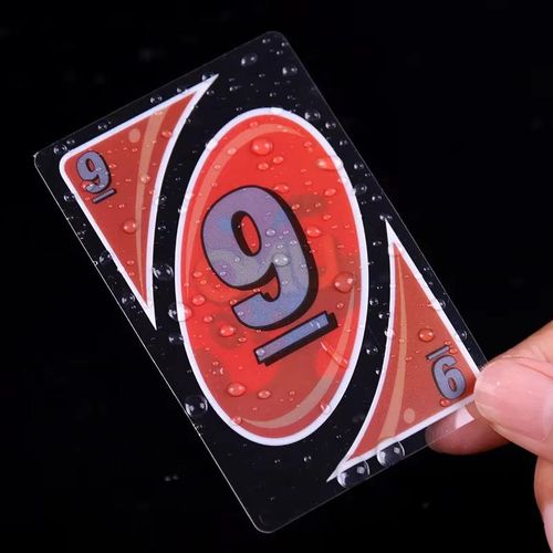 Jeu de Société UNO H2O en Plastique PVC Transparent pour Enfant, Cartes à Jouer, imperméables, Cadeaux dAnniversaire