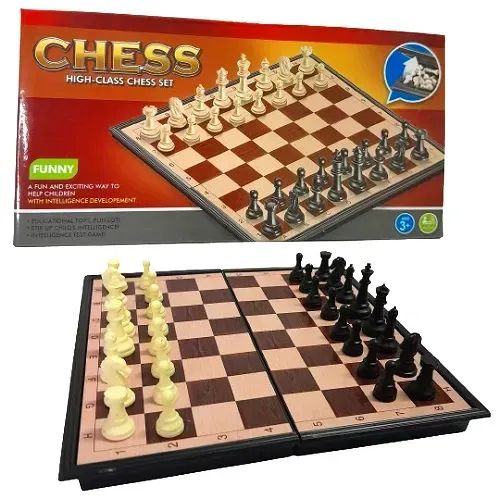 Jeu D’échecs Magnétique Pliable avec Pièces