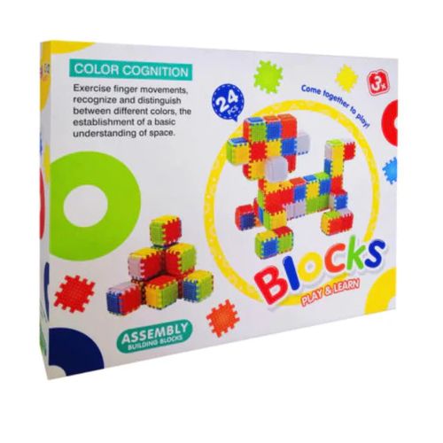Blocks Play & Learn - Briques Créatives à Picots, 24 Blocks, 3 ans et Plus