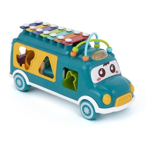 Bus D’éveil Musical avec Xylophone et Formes à Encastrer – Dès 18 Mois