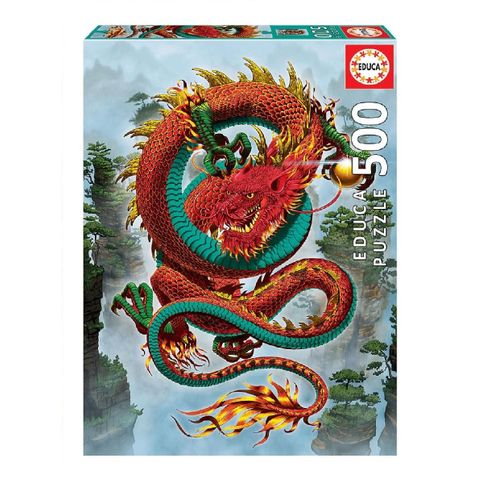 Puzzle de 500 Pièces pour Enfants - LE DRAGON DE LA BONNE FORTUNE, VINCENT HIE thumbnail 3