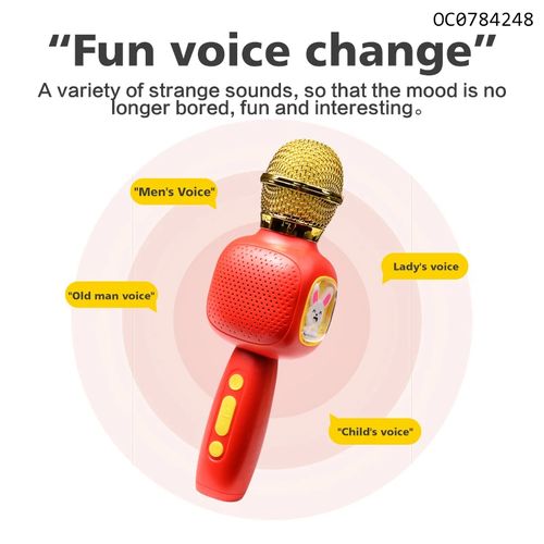 Microphone Karaoké Enfant Bluetooth avec Changeur de Voix et Enregistrement Vocal thumbnail 3