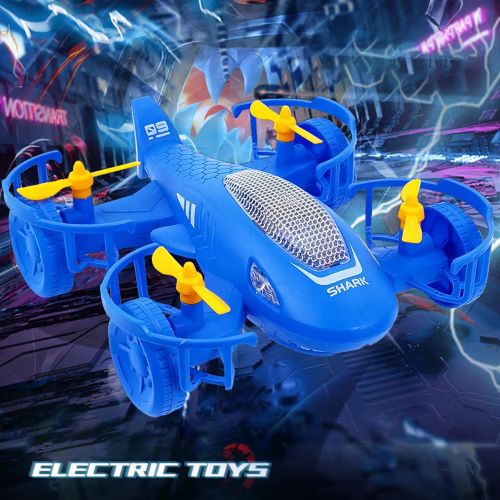 Avion Jouet Électrique Requin pour Enfants avec Lumières et Musique