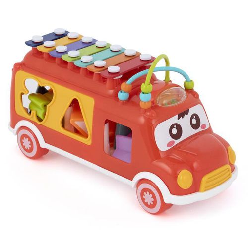 Bus Musical D’éveil avec Xylophone et Formes à Encastrer – 18 Mois et Plus