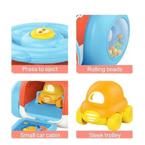 Coffret 2 Voitures Catapulte – Jouet à Chevaucher pour Tout-Petits 18 Mois+