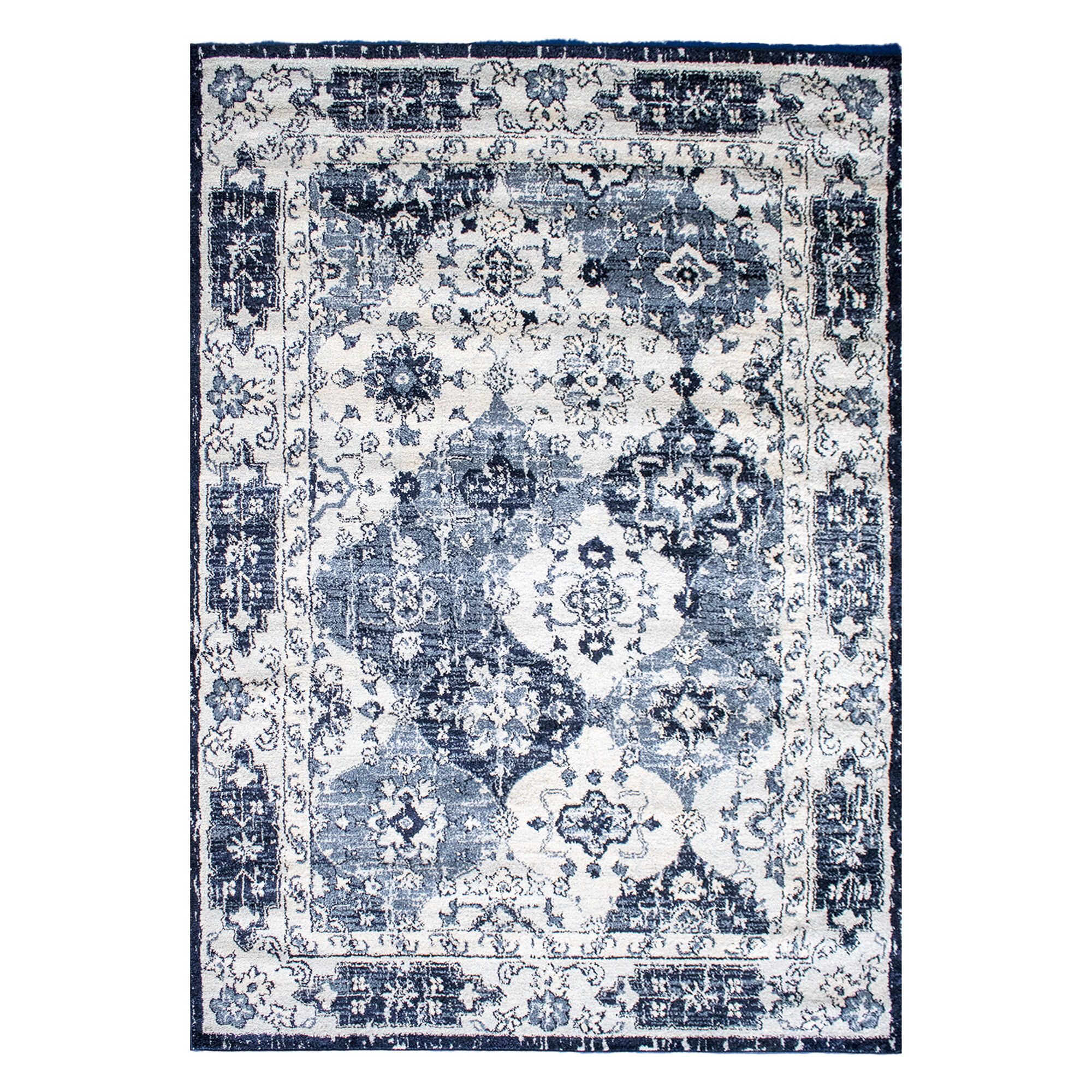 Tapis NOURA bleu, crème thumbnail 2