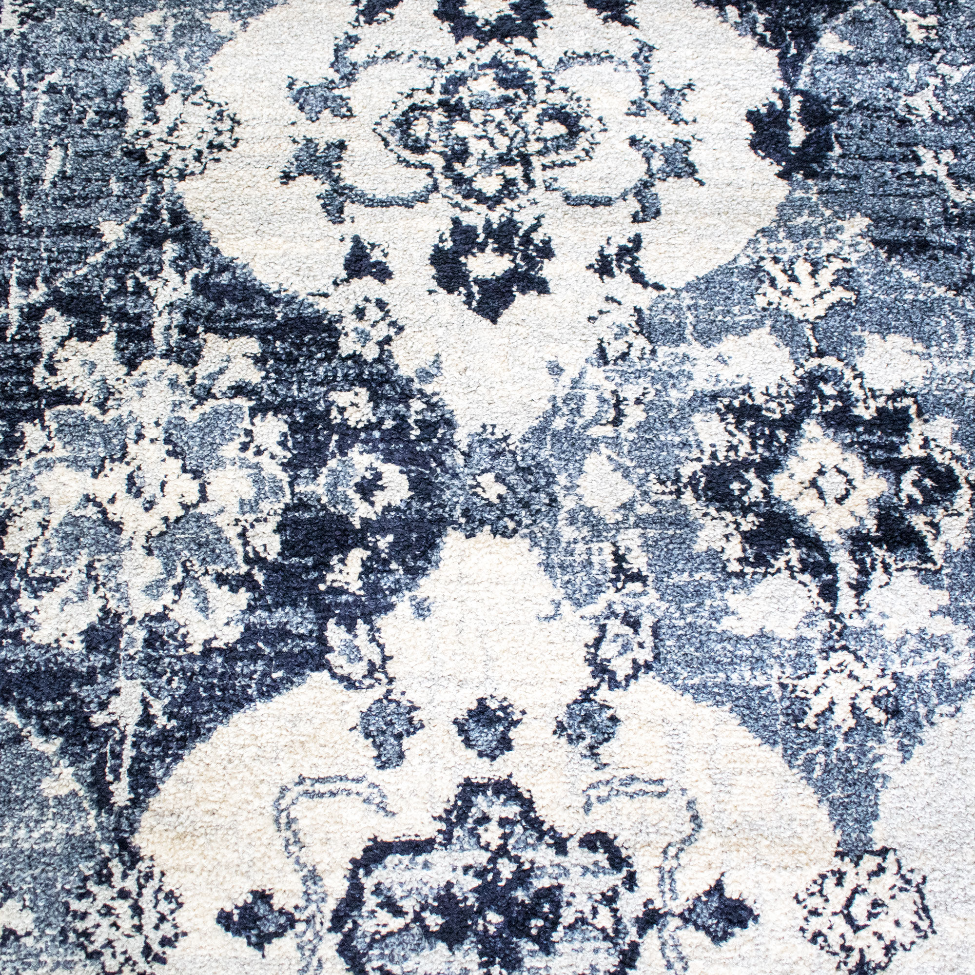 Tapis NOURA bleu, crème thumbnail 3