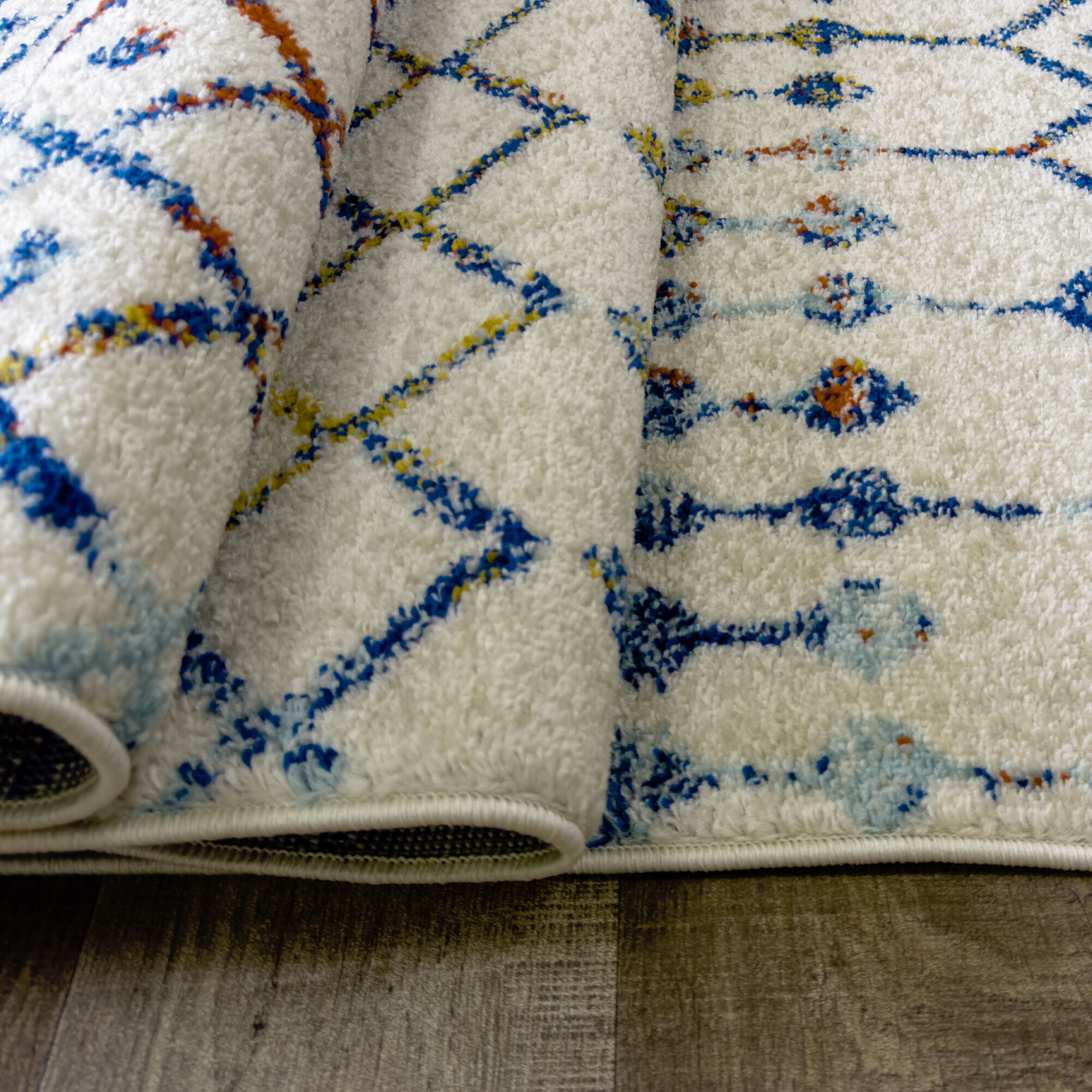 Tapis ELMA Crème, Bleu, Orange thumbnail 3