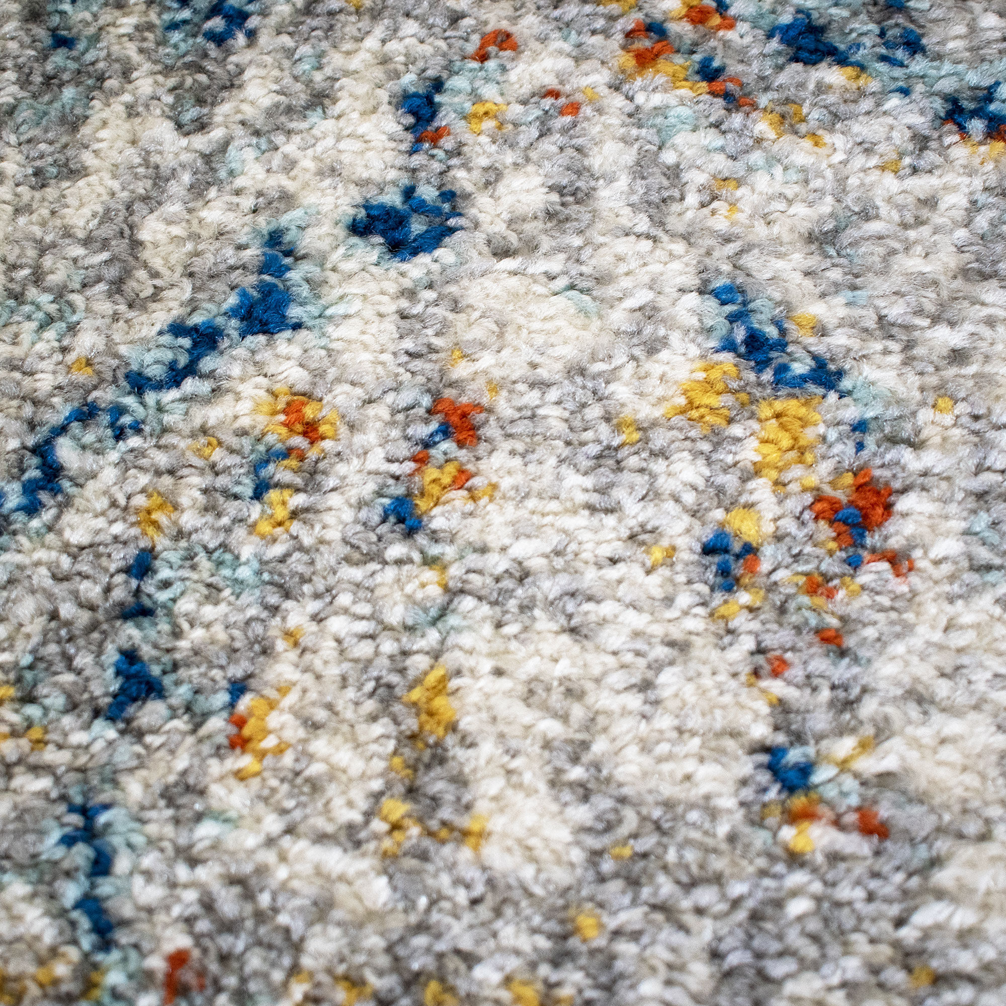 Tapis SANA Bleu, Gris, Orange