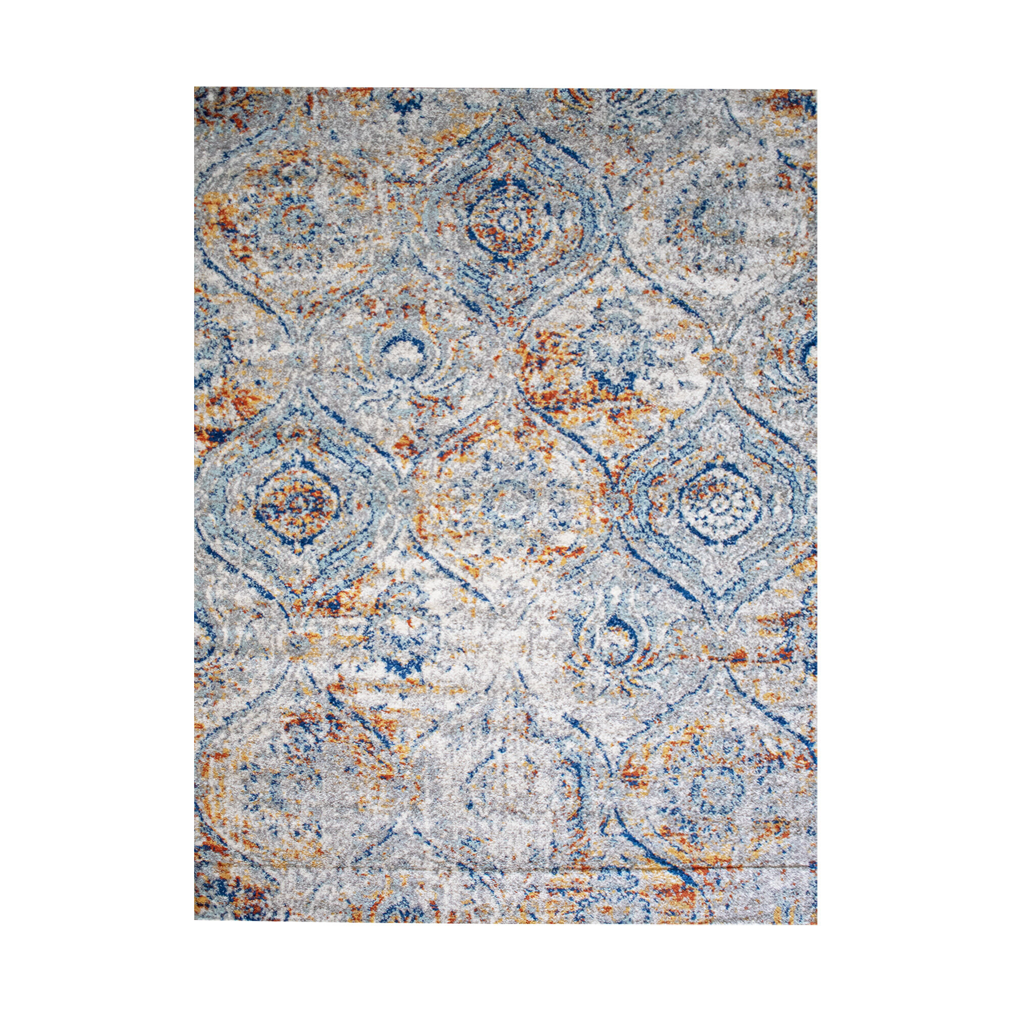 Tapis SANA Bleu, Gris, Orange thumbnail 3
