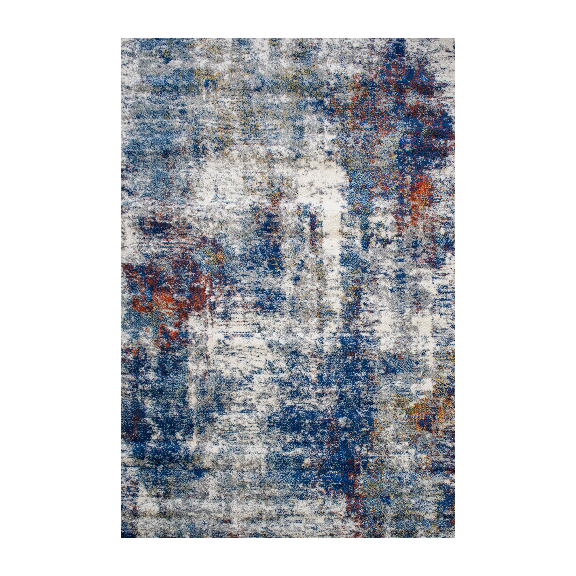 Tapis LUMA Bleu, Gris, Orange
