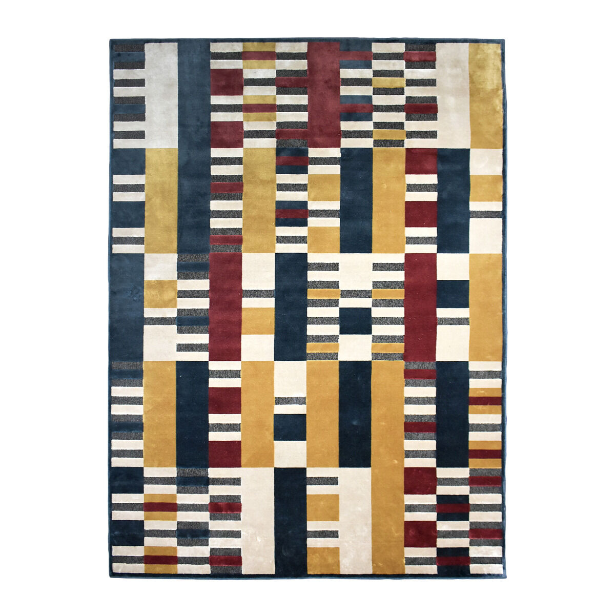 Tapis RETRO REC Multicouleur, Rouge, Beige thumbnail 1