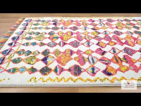 Tapis Berber Tribal Mk 01 Multicolore