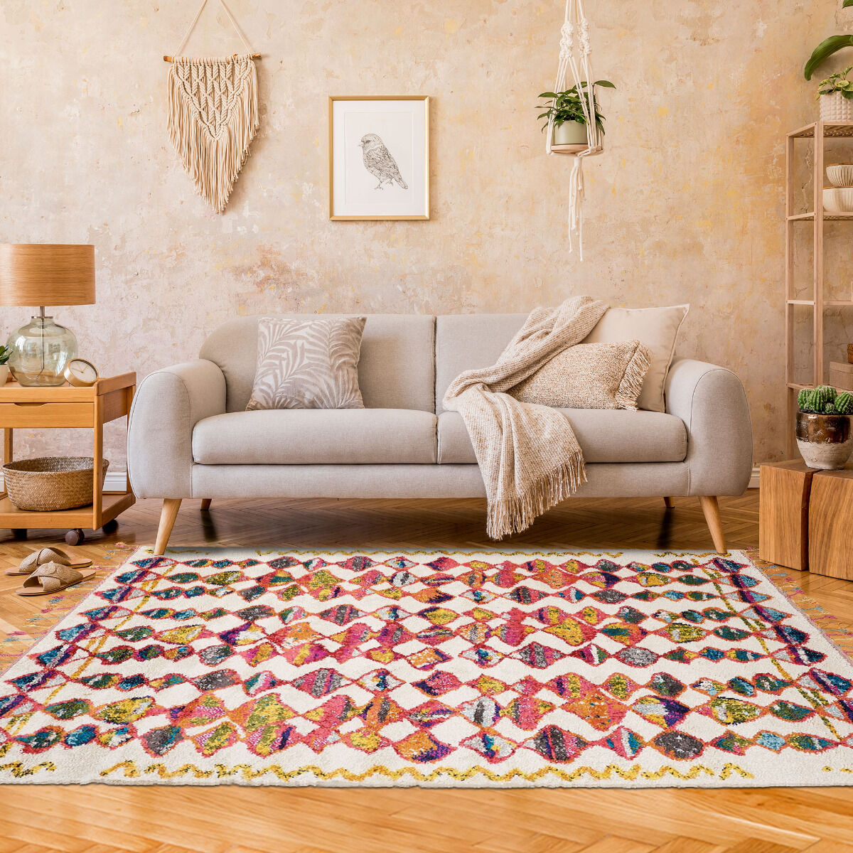 Tapis Berber Tribal Mk 01 Multicolore thumbnail 2