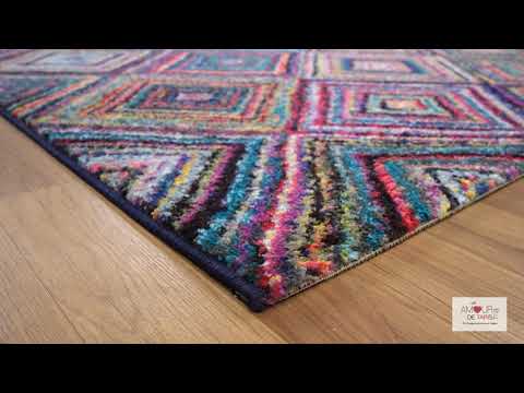 Tapis Carre Boutik Multicolore