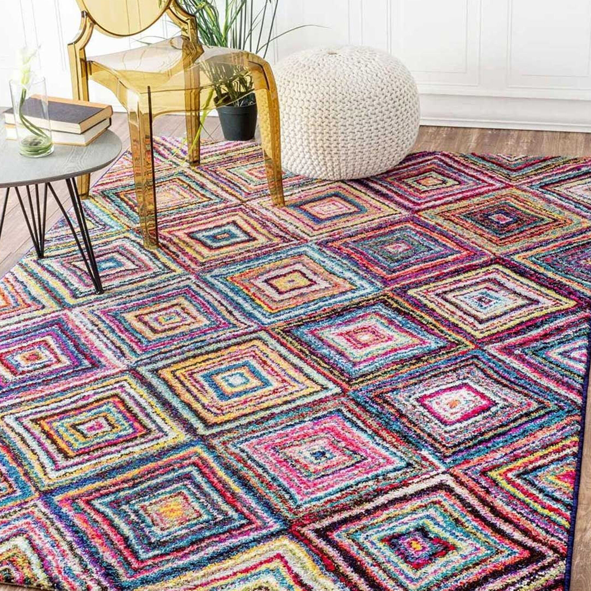 Tapis Carre Boutik Multicolore thumbnail 3