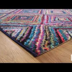 Tapis Carre Boutik Multicolore
