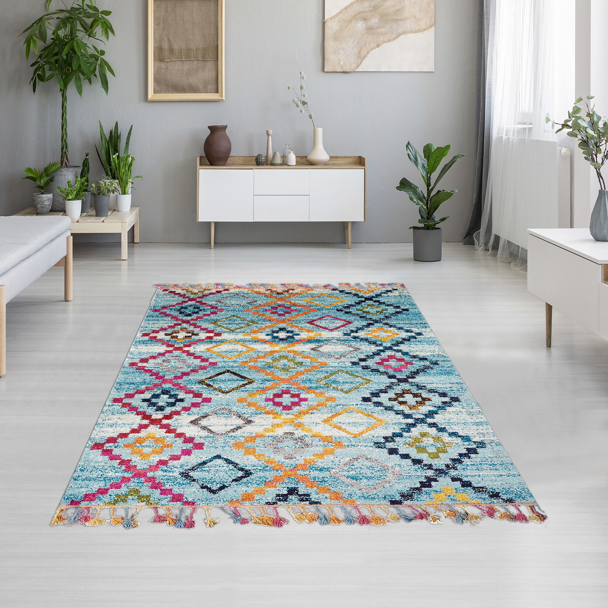Tapis Ourika Mk 05 Turquoise thumbnail 2