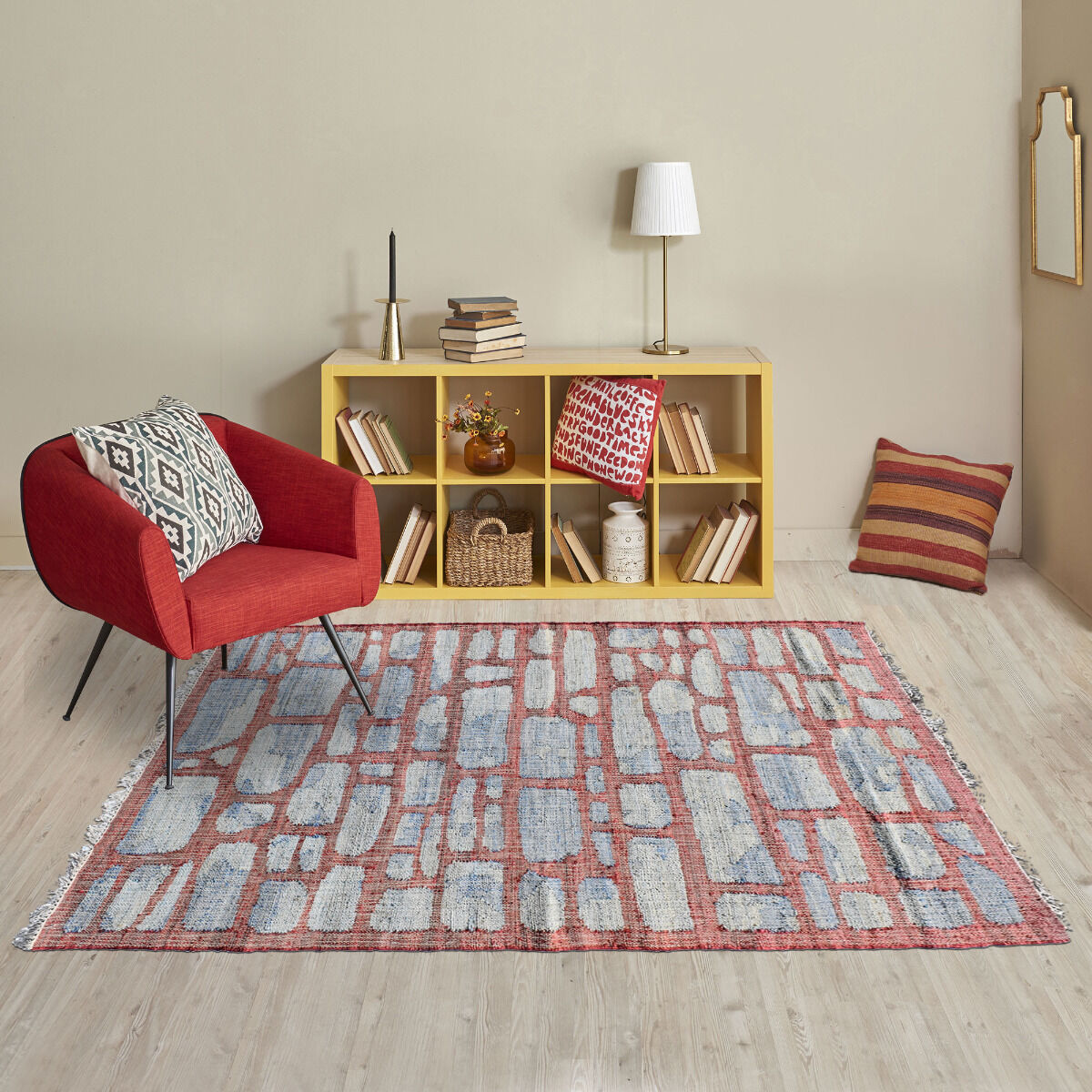 Tapis Kl Jutap Bleu, Gris, Lit De Vin thumbnail 2