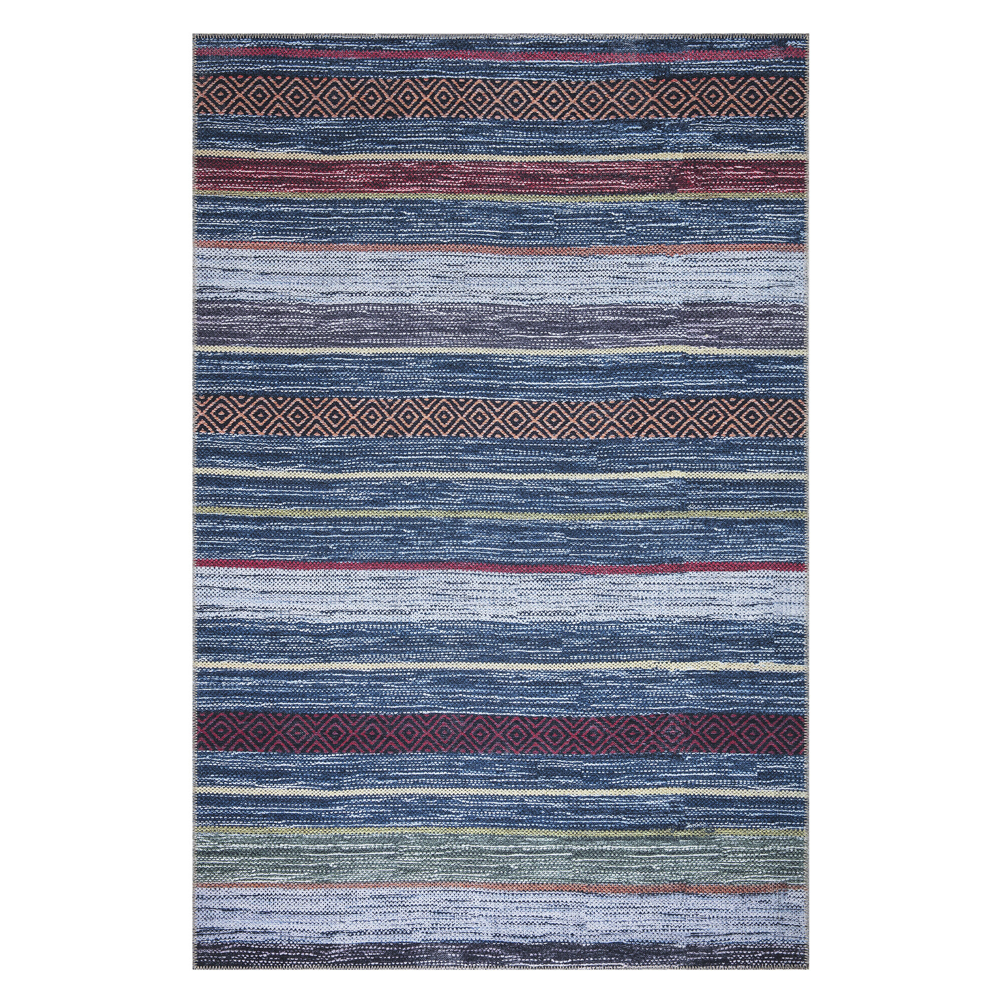 Tapis Nobasta Bleu, Rouge, Orange, Vert