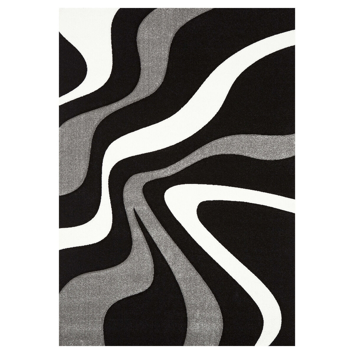 Tapis Diamond Vagues Noir