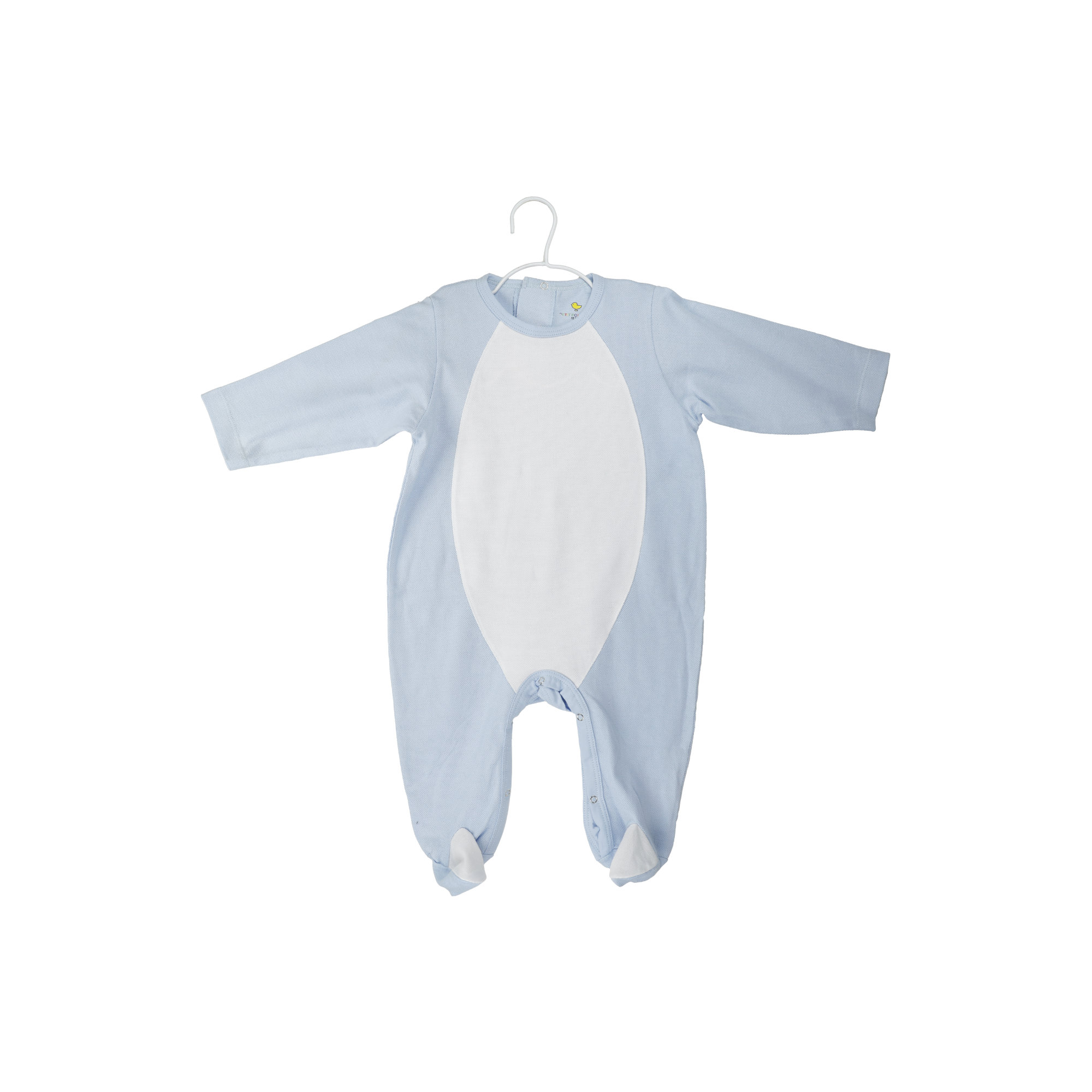 Grenouillère Bicolore Bleu/Bleu Ciel Coton Bio