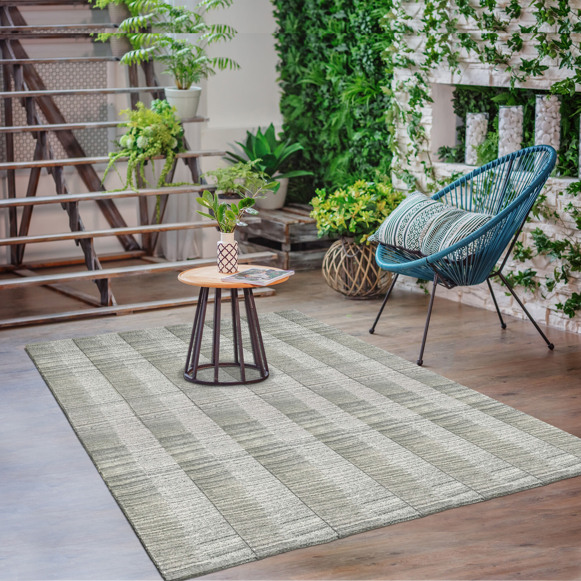 Tapis Banda Relief Gris thumbnail 3