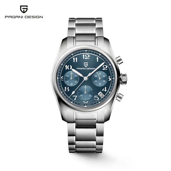 Montre à Quartz Pilote en Acier Inoxydable Saphir